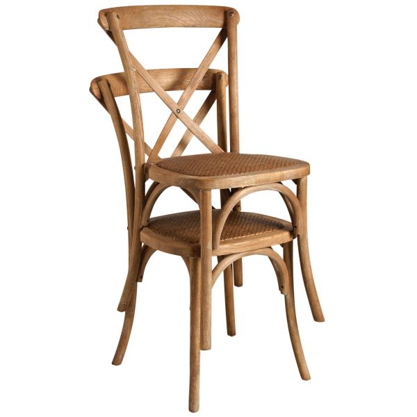 Chaise bistro en orme empilable - AUBRY GASPARD