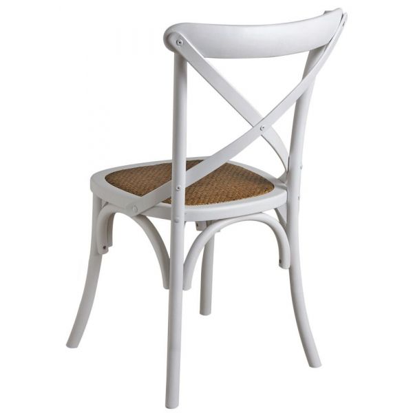 Chaise de bistrot en bouleau et rotin - AUBRY GASPARD