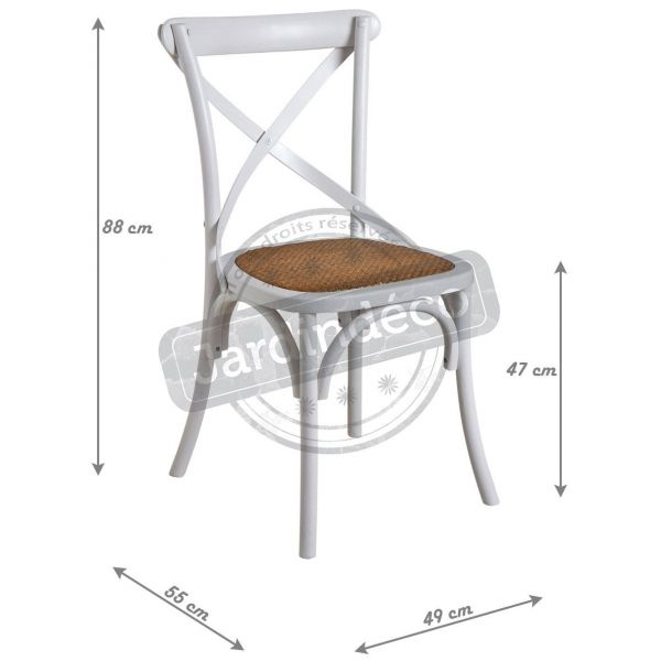 Chaise de bistrot en bouleau et rotin - AUB-3374