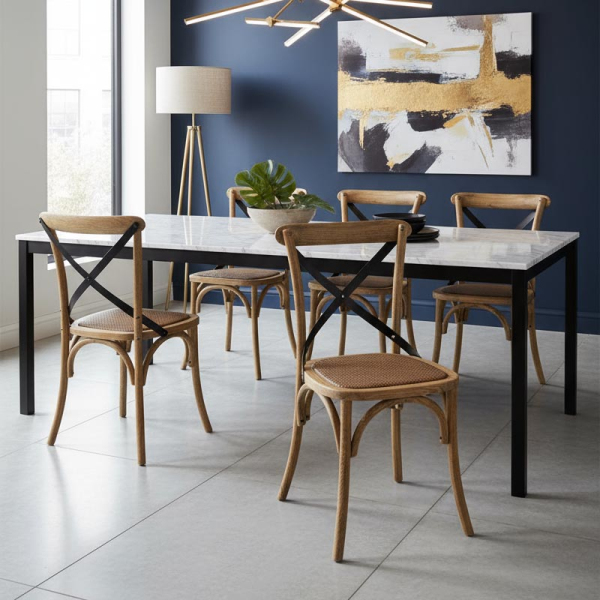 Chaise bistrot en hêtre vieilli - AUBRY GASPARD
