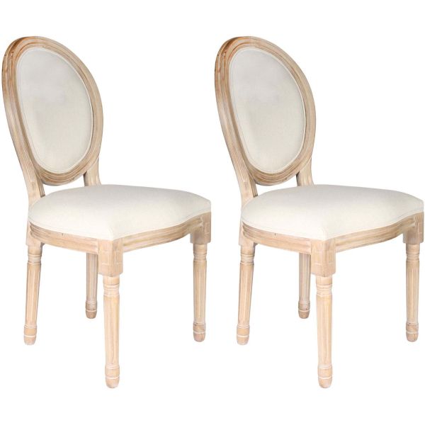 Chaise en bois Eleonor (Lot de 2)