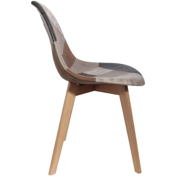 Chaise en bois de hêtre et polypropylène Patchwork - 5