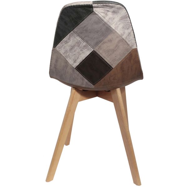 Chaise en bois de hêtre et polypropylène Patchwork - 6