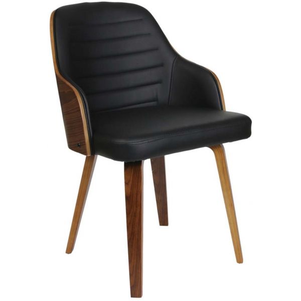 Chaise en bois et polyuréthane Nash