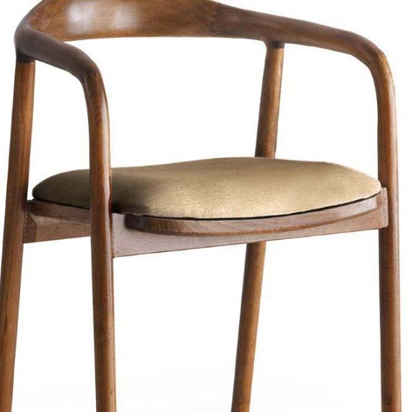 Chaise en bois et velours Bear - ASI-0472