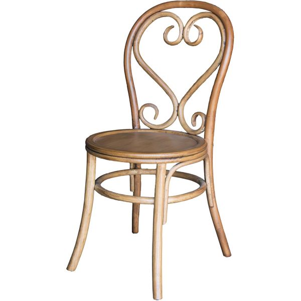 Chaise brasserie en bois d'orme Montmartre