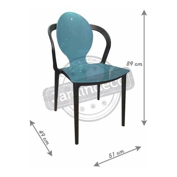 Chaise design en polypropylène effet glossy - 