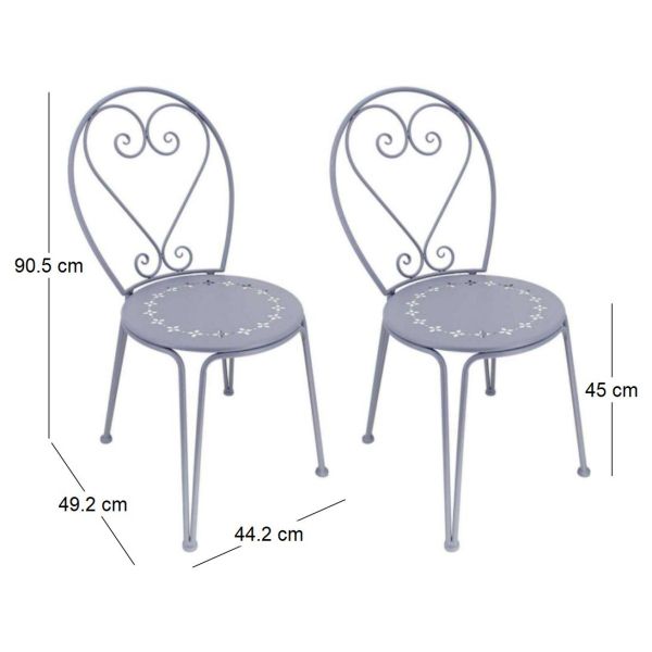 Chaise détente en fer Belle Époque - ESS-1817