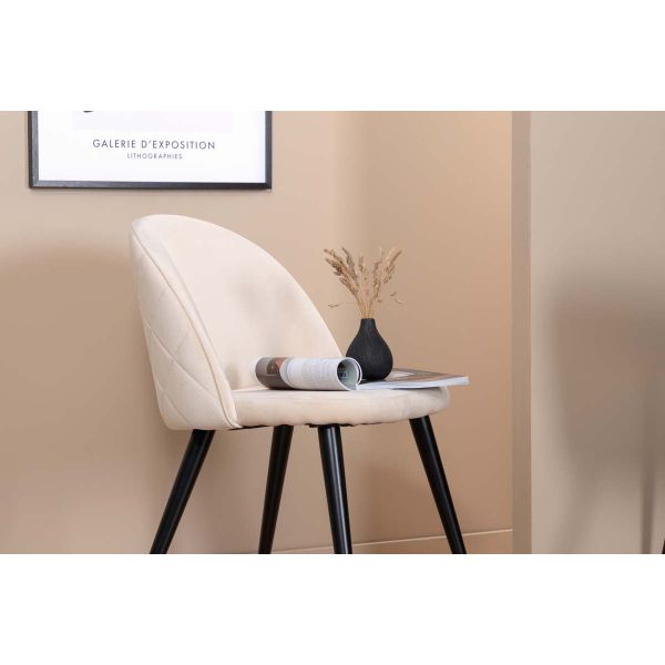 Chaise avec dossier matelassé Velvet (Lot de 2) - 7