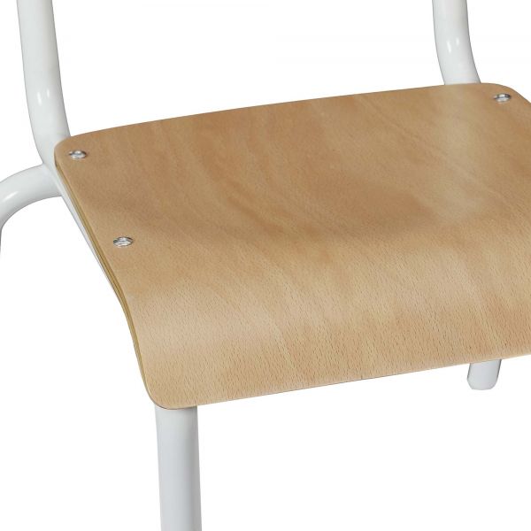 Chaise écolier pour enfant en bois et métal - 6