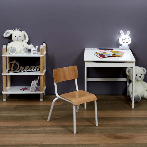 Chaise écolier pour enfant en bois et métal - THE HOME DECO KIDS