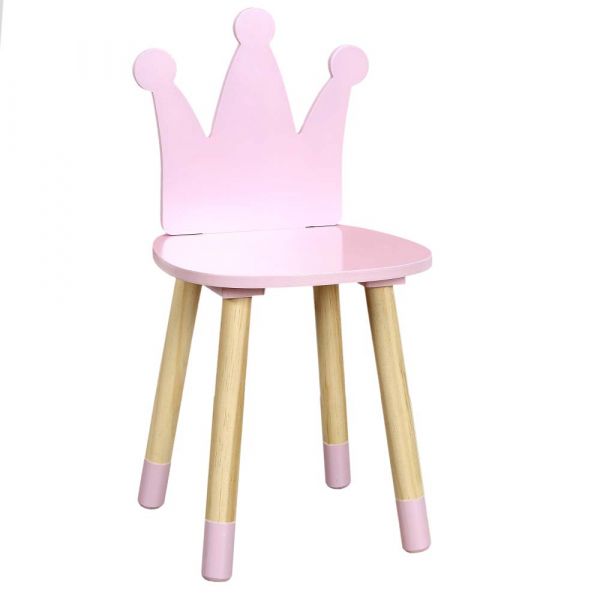 Chaise enfant en bois couronne