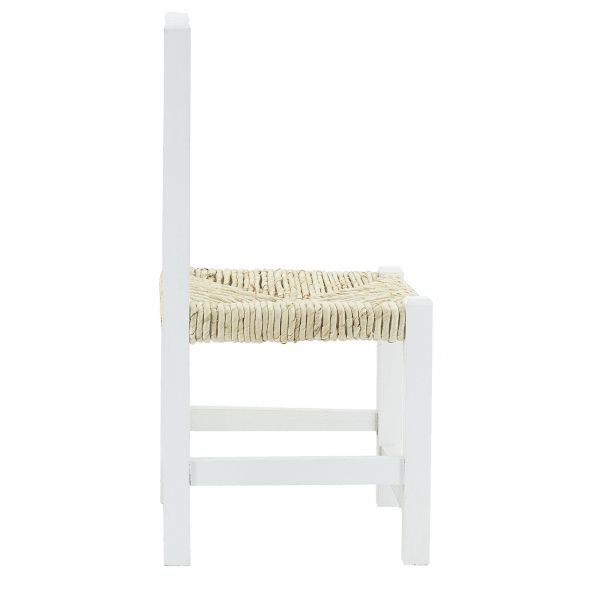 Chaise enfant en bois teinté blanc vieilli - AUBRY GASPARD