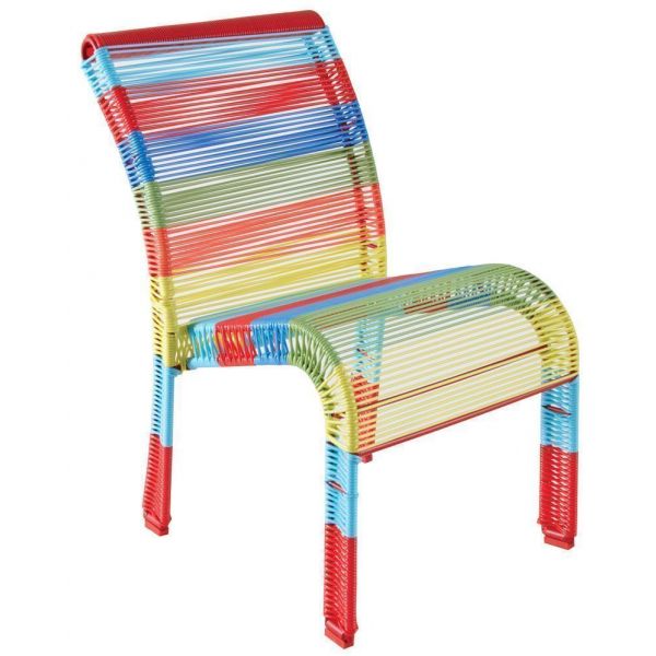 Chaise enfant en polyrésine multicolore