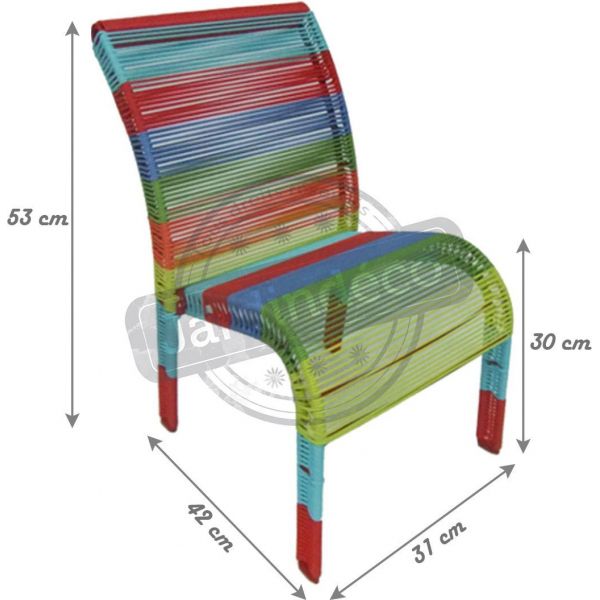 Chaise enfant en polyrésine multicolore - AUBRY GASPARD