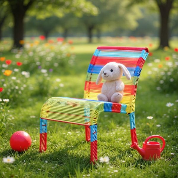 Chaise enfant en polyrésine multicolore - AUBRY GASPARD
