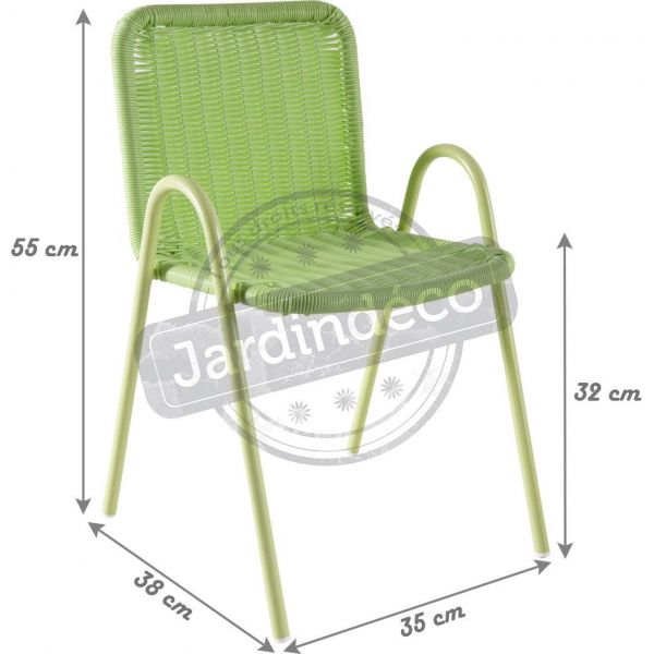 Chaise enfant en polyrésine verte - AUBRY GASPARD