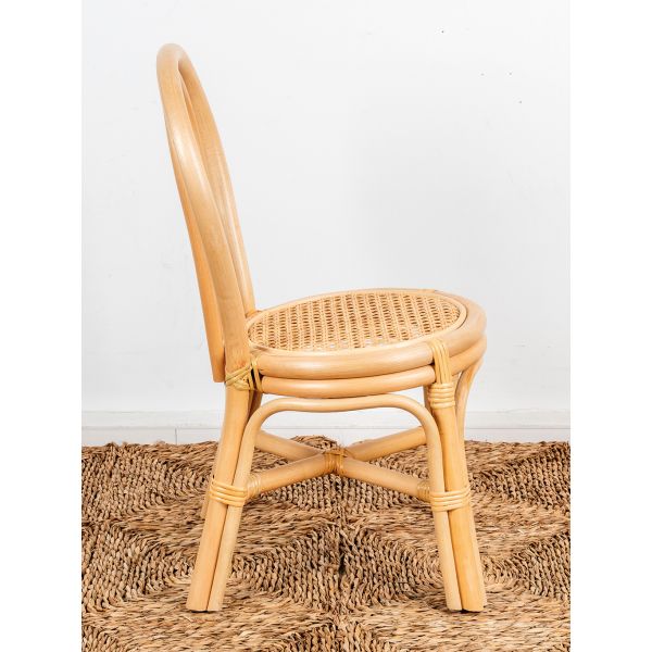 Chaise enfant en rotin naturel et cannage Bogiwo - 5