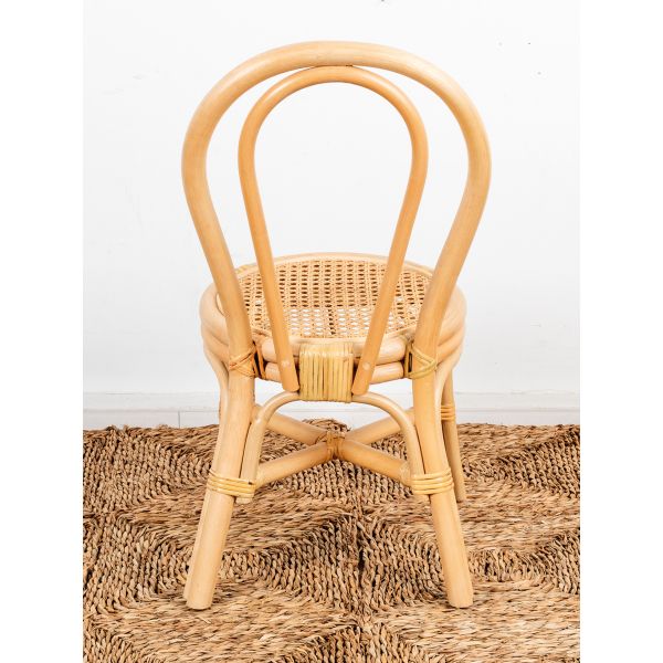 Chaise enfant en rotin naturel et cannage Bogiwo - 6
