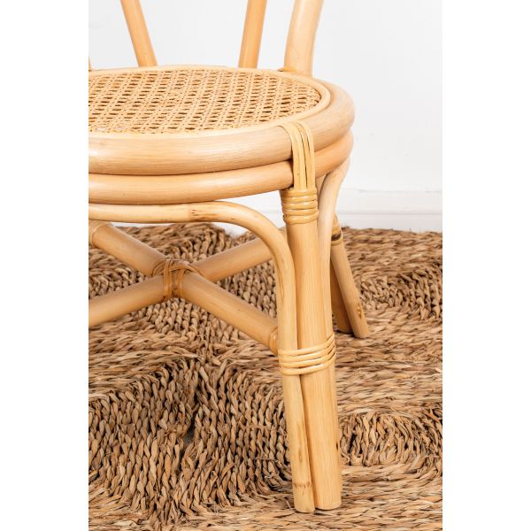 Chaise enfant en rotin naturel et cannage Bogiwo - 7