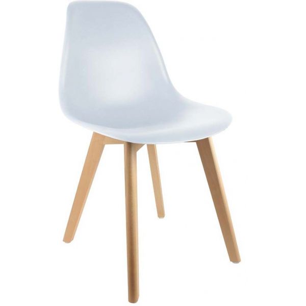 Chaise enfant scandinave bois et polypropylène