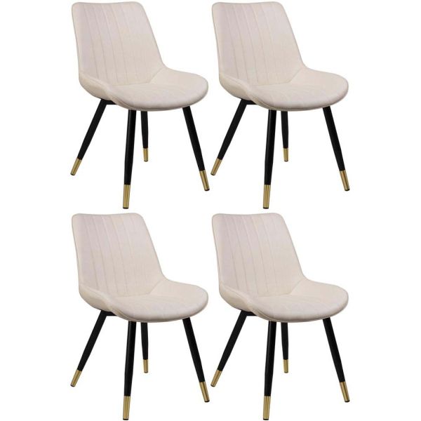 Chaise ergonomique en polycarbonate et polyuréthane Emmanuel (Lot de 4)