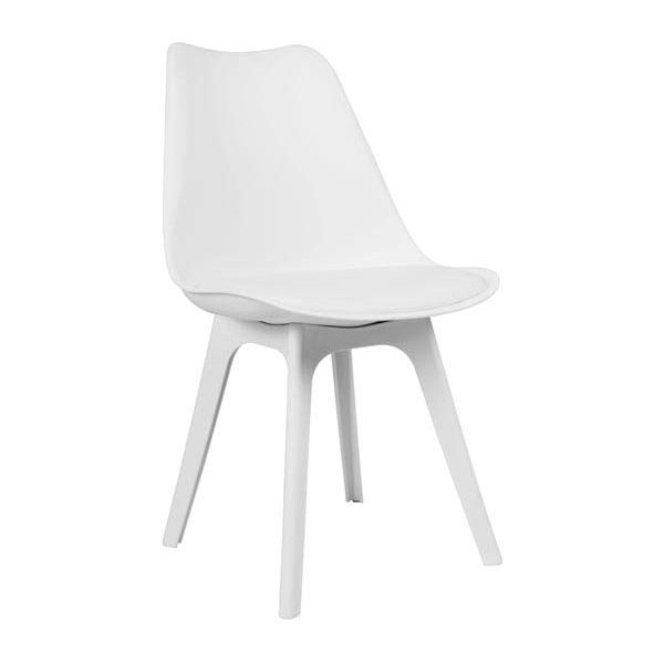 Chaise ergonomique en polycarbonate et polyuréthane Karl (Lot de 4) - 