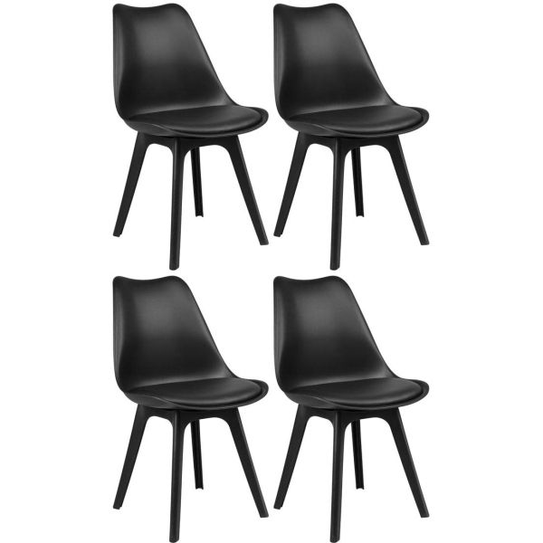 Chaise ergonomique en polycarbonate et polyuréthane Karl (Lot de 4)