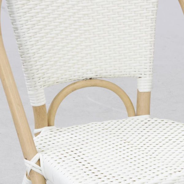 Chaise d'extérieur en rotin et résine (Lot de 4) - 6