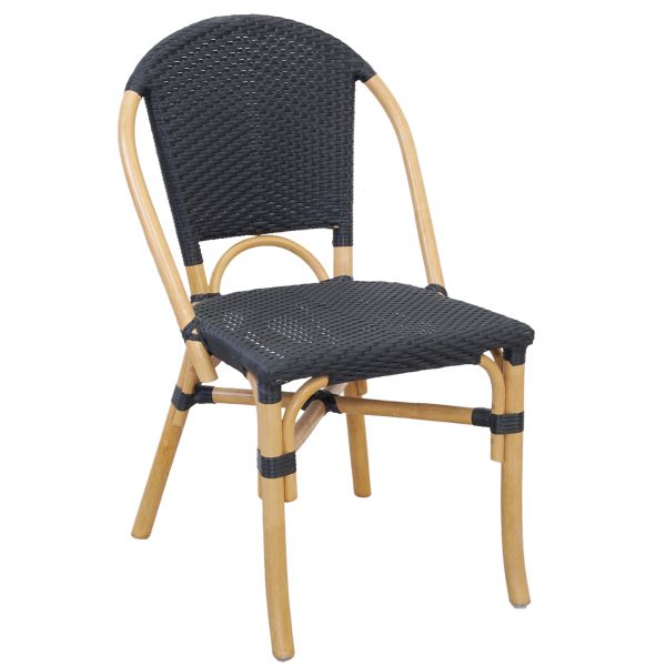 Chaise d'extérieur en rotin et résine