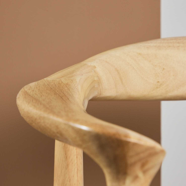 Chaise en hévéa et corde synthétique Lovön (Lot de 2) - 8