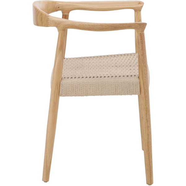 Chaise en hévéa et corde synthétique Lovön (Lot de 2) - 5