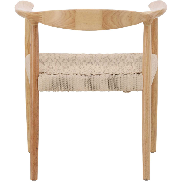 Chaise en hévéa et corde synthétique Lovön (Lot de 2) - 6