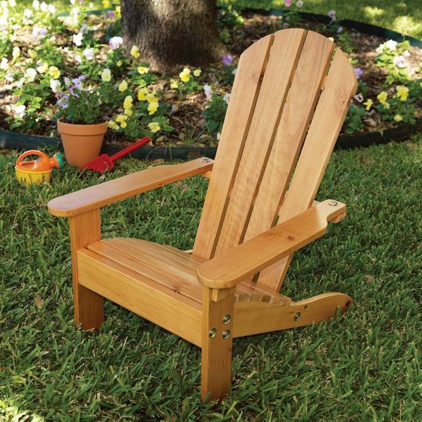 Chaise de jardin enfant en bois Adirondack - 84,08