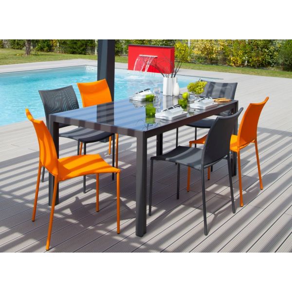 Chaise de jardin design bonbon (lot de 6) (orange)