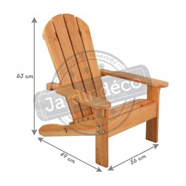 Chaise de jardin enfant en bois Adirondack - KID-0328