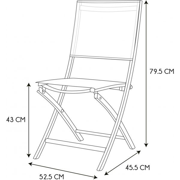 Chaise de jardin pliable en acier Elba - CMP-3838