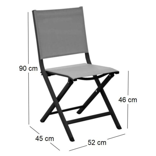 Chaise jardin pliante en aluminium Thema - Alizé