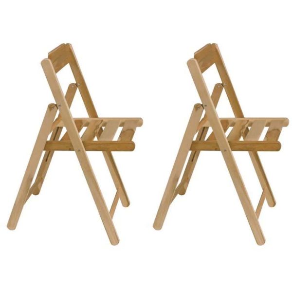 Chaise de jardin pliante en teck FSC (Lot de 2)