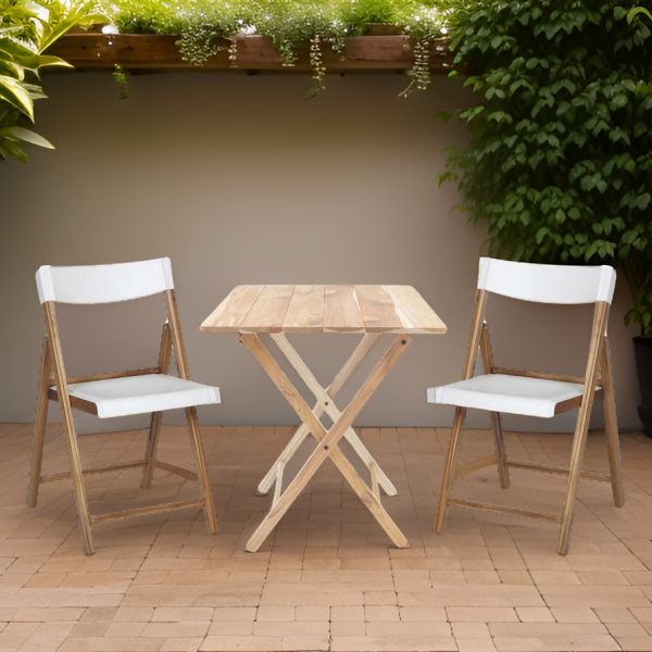 Chaise de jardin pliante en teck FSC et plastique - Tramontina