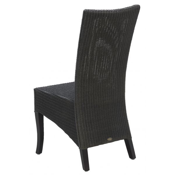 Chaise en loom noir et acajou Adlon - AUBRY GASPARD