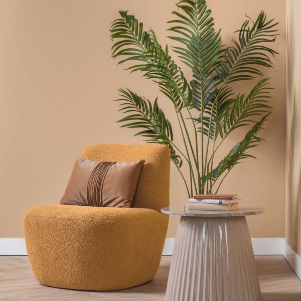 Chaise lounge en tissu bouclette Ada - LEITMOTIV