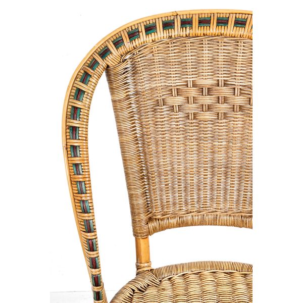 Chaise en manau et moelle de rotin - 5