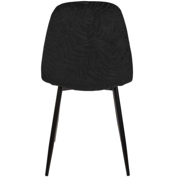 Chaise en métal assise en velours Leaf - 49,90