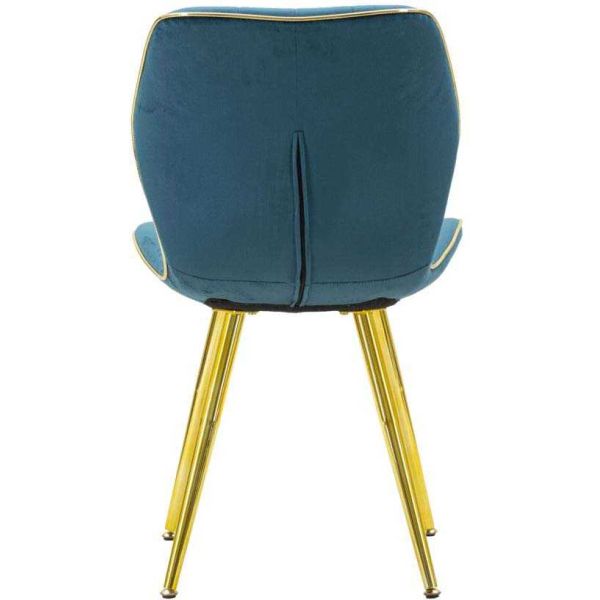 Chaise en métal doré et tissu Space (Lot de 2) - 6