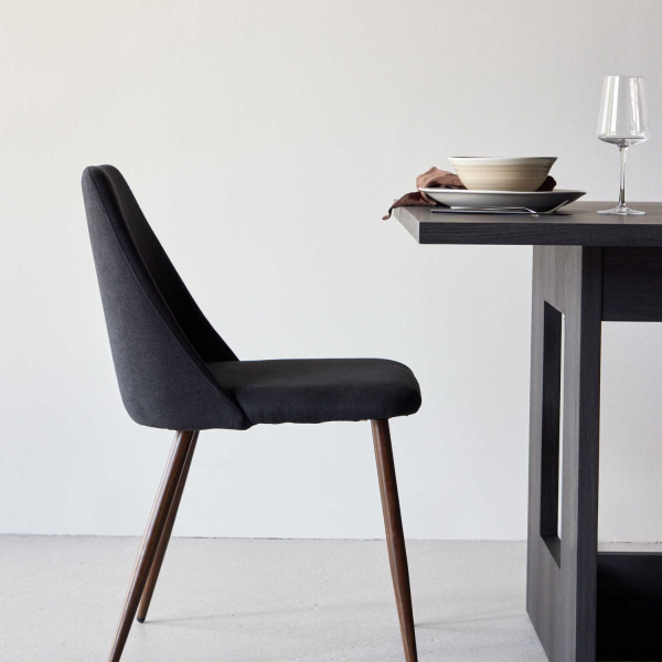 Chaise en métal et tissu Night (Lot de 2) - 8