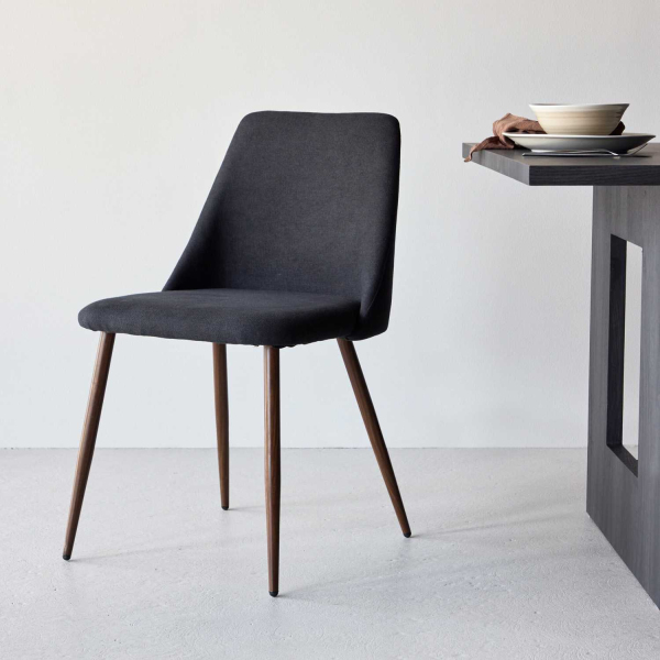 Chaise en métal et tissu Night (Lot de 2) - VENTURE HOME