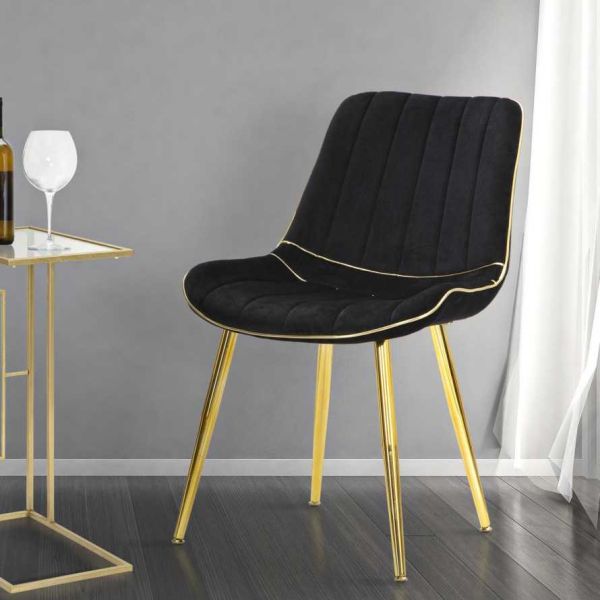 Chaise en métal et tissu Paris (Lot de 2) - MAURO FERRETTI