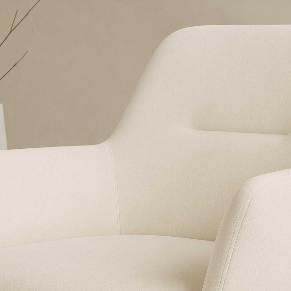 Chaise en métal et tissu Tomorrow (Lot de 2) - 8