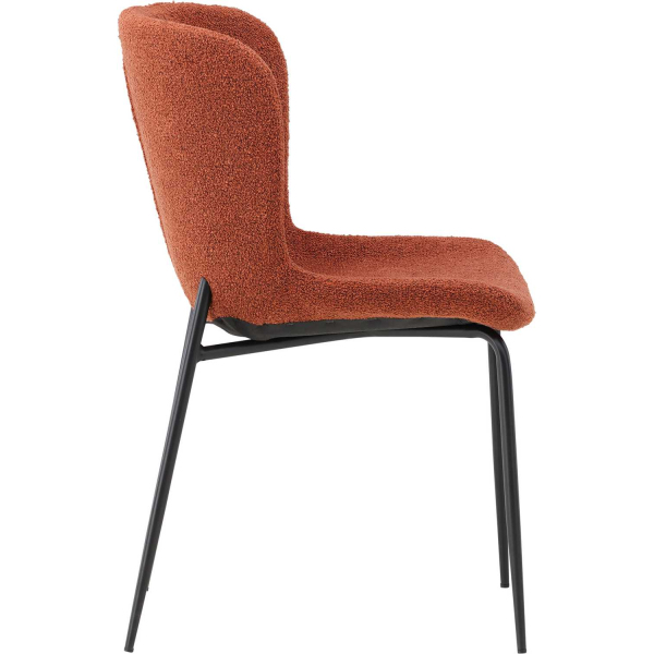 Chaise en métal et tissu bouclette Modesto (Lot de 2) - 5